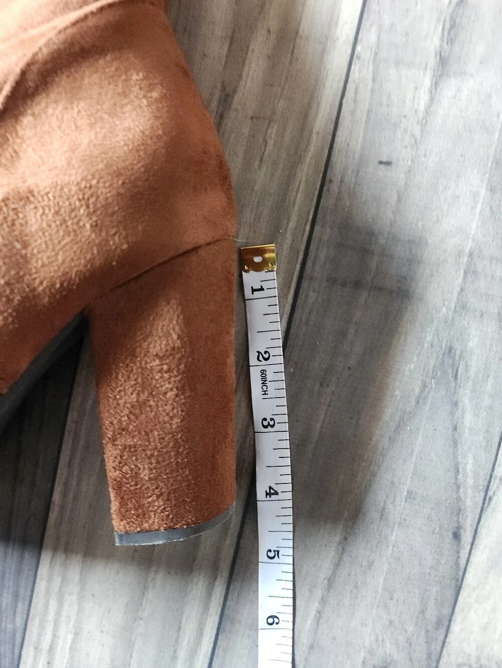 Dream Pairs Women's Tall Chestnut Suede Block Heel Boots